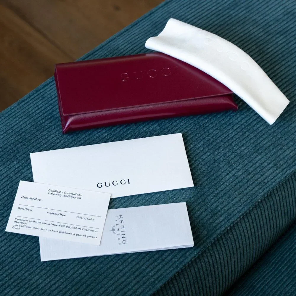 Gucci Women Sunglasses Burgundy Red Oval GG1829SK 003 NEW AUTHENTIC - Picture 8 of 11